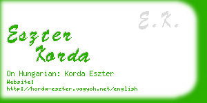 eszter korda business card